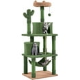 62in Cactus Cat Tree Multi Level Cat Tower Activity Center Large Cat