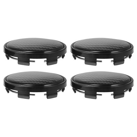 62mm 2.44" Automotive Wheel Center Caps Universal Tyre Hub Cap Cover Carbon Fiber Pattern 4pcs