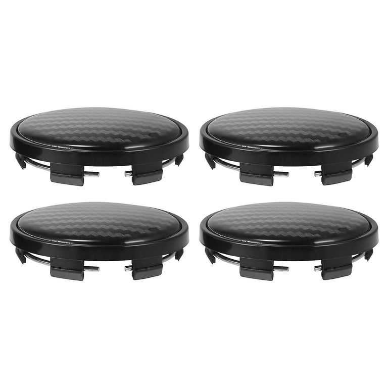 62mm 2.44 Automotive Wheel Center Caps Universal Tyre Hub Cap Cover Carbon  Fiber Pattern 4pcs