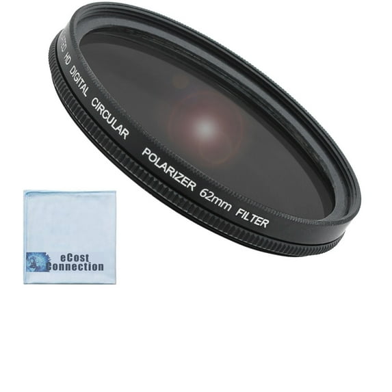 62mm Pro Series High Resolution Circular Polarized Filter & an eCostConnection Microfiber Cloth