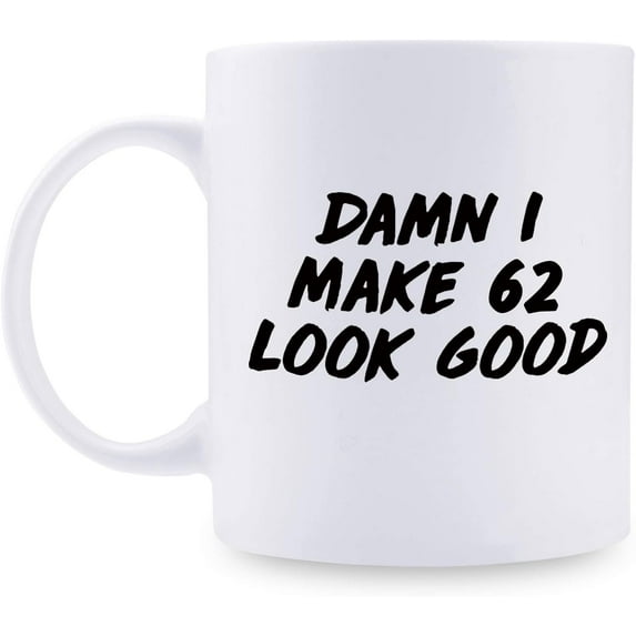 62nd Birthday Gifts for Men - 1960 Birthday Gifts for Men, 62 Years Old Birthday Gifts Coffee Mug for Dad, Husband, Friend, Brother, Him, Colleague, Coworker - 11oz
