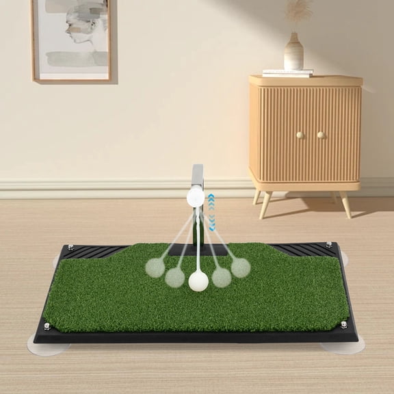 63*34*1. 8cm/24. 8*13. 38*0. 7in Golf Swing Trainer, Golf Training Equipment with 5 Height Adjustments, Club Practice Simulator in Home& Indoor, 360 Rotating Automatic Ball Return