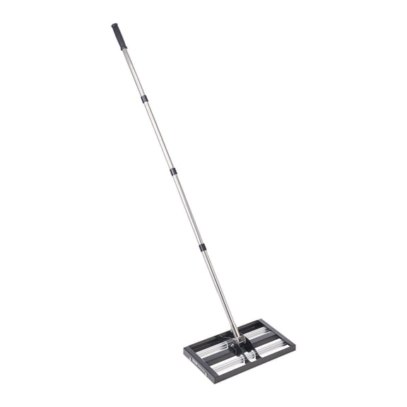 63.4" Adjustable Handle Lawn Leveler Rake, 17x10 Inch Landscape Grade Leveling Tool for Yard Work