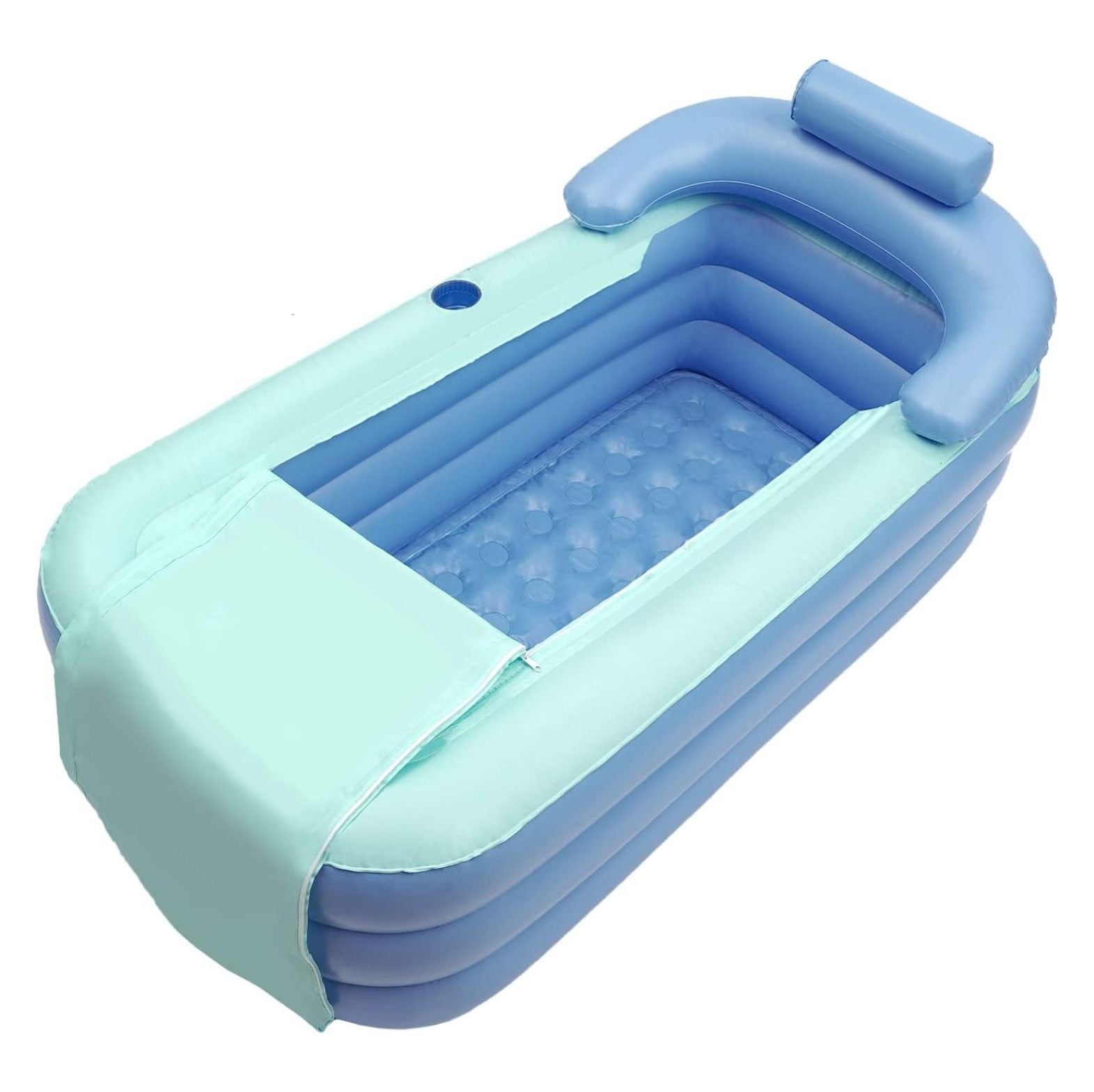63"55"Portable Bathtub Inflatable Folding Bathtub Soaking Tub Bath Barrel SPA Bath Tub Adults
