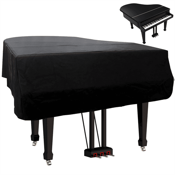 63×59" Leather Grand Piano Protective Cover, Large Waterproof Double-Layer Dustproof Piano Cover with Soft Lining