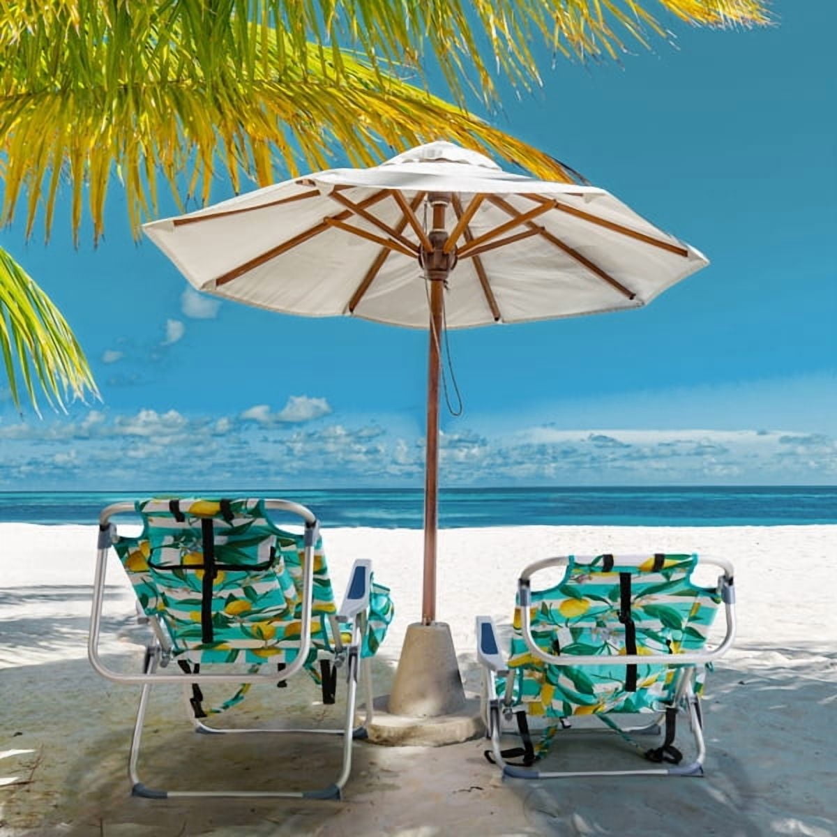 63*65*82cm Short Oxford Cloth Silver White Aluminum Tube Bearing 100kg Beach Chair Lemon