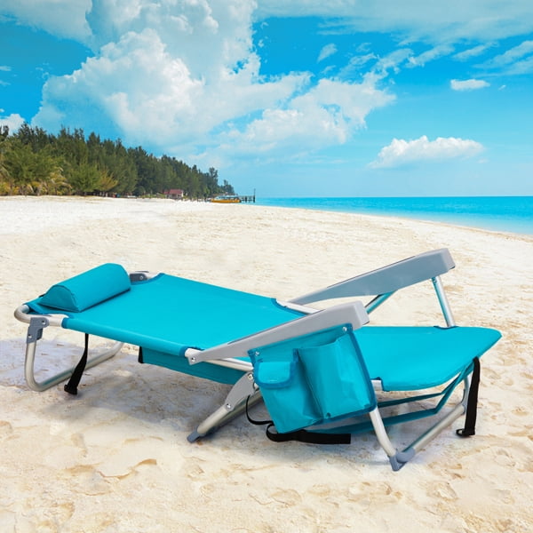 63*65*82cm Short Oxford Cloth Silver White Aluminum Tube Bearing 100kg Beach Chair Mint Green
