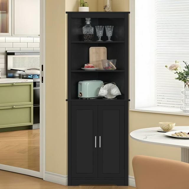 63.7“H Tall Corner Corner Storage with 2 Doors and 3