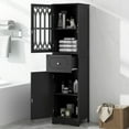 thumbnail image 1 of HomeStyle 63.8 inch MDF Bathroom Cabinet Freestanding Storage Tower with Drawer and Doors, 1 of 7
