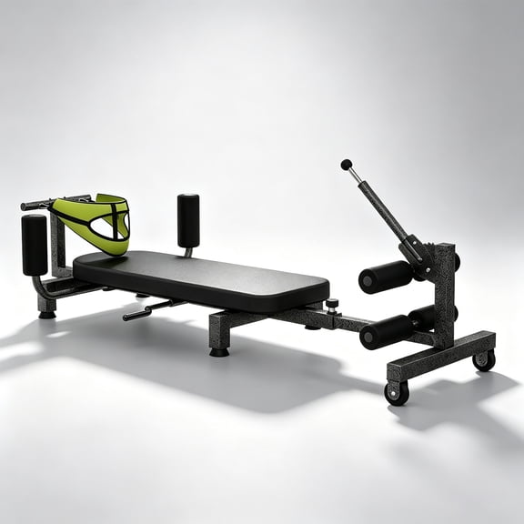 63-82 in Home Back Stretching Traction Table for Back Decompression, Portable Cervical & Lumbar Stretcher Bed, Fitness Full Body Traction Table for Tension Relief