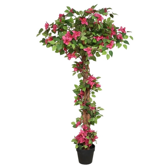 MOMO PLANT 63-Inch Artificial Bougainvillea Tree in Pot