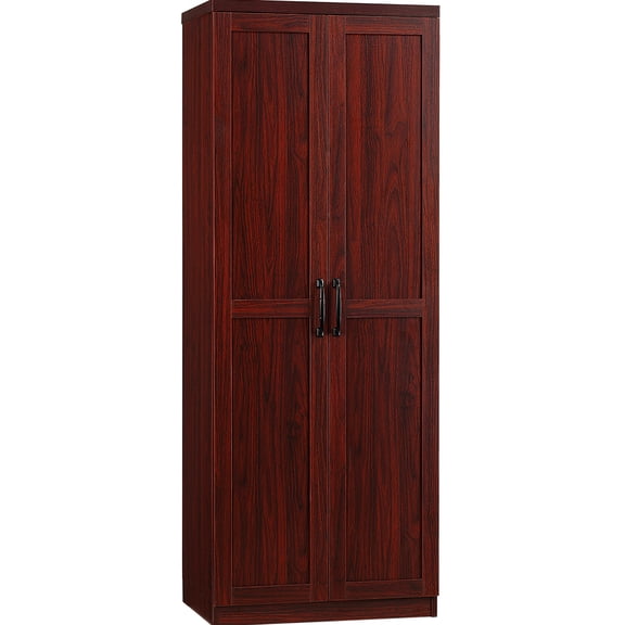 63" Cherry Wood Color Kitchen Storage Cabinet with Adjustable Shelves / Customize Space for Tall Items in Kitchen