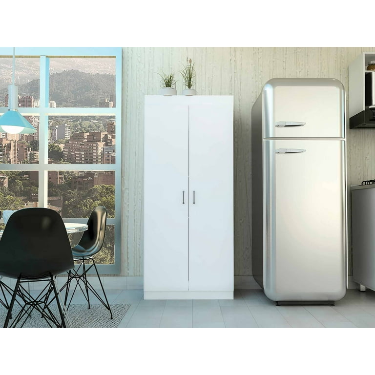 63” Classic White Pantry Cabinet with Two Full Size Doors 63” Classic White Pantry Cabinet with Two Full Size Doors
