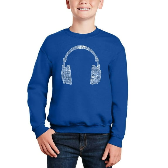 63 Different Genres Of Music - Boy's Word Art Crewneck Sweatshirt