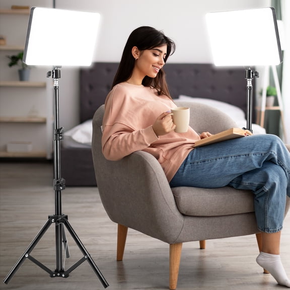 63" Dimmable LED Ring Light Kit w/Tripod, 2800K-8400K for YouTube/TikTok/Portraits