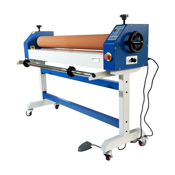 63" Electric Manual Dual Use Cold Laminator Rubber Roller Cold Laminating Machine