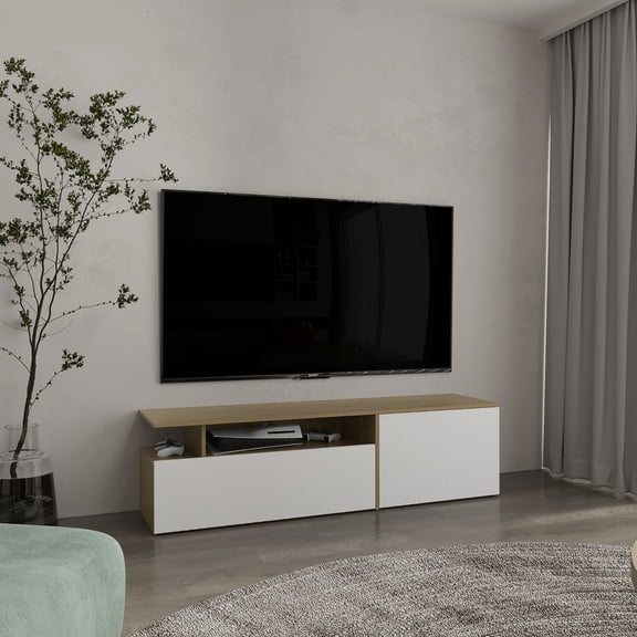 63" Entertainment Center with Cable Management / Clean Setup for Living Room