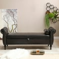thumbnail image 1 of 63" Entryway Ottoman | Multi - purpose Storage for Living Room & Bedroom | Button Tufted & Nailhead Trimmed | Solves Space - Saving Problem, 1 of 4