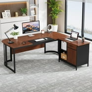 Tribesigns L-Shaped Computer Desk, 55 Inch Large Executive Office Desk ...