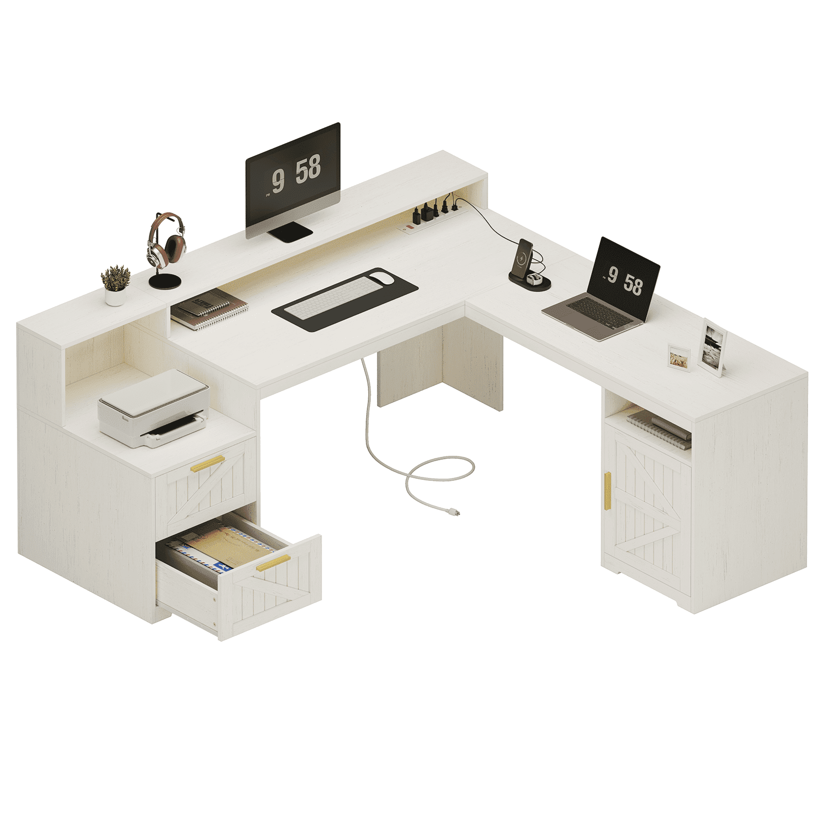 ジャケット・アウター Penneys Work Setup L Gacfiew Farmhouse L Shaped Executive Desk 63