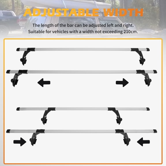 63" For Volkswagen Vanagon Van Roof Rack Cross Bar Crossbars Rooftop Cargo Kayak