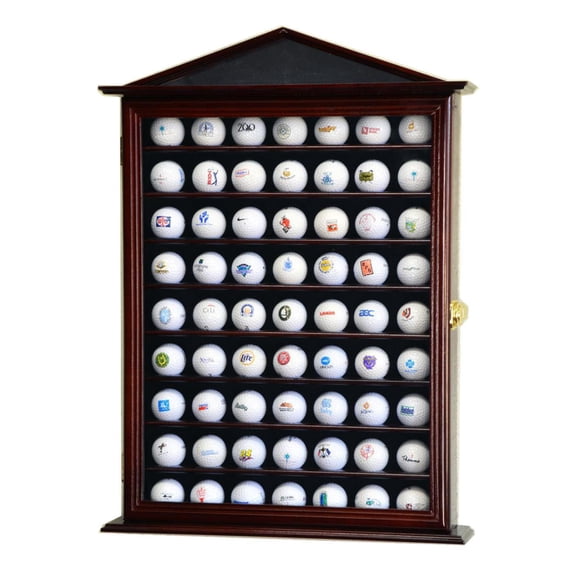 63 Golf Ball Designer Display Case Cabinet