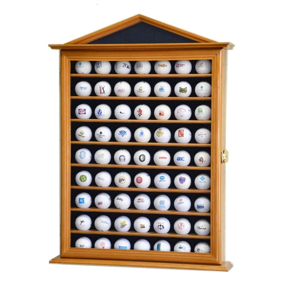 63 Golf Ball Designer Display Case Cabinet
