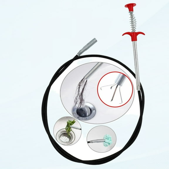63" Grabable Pick Up Tool, Retractable Claw Stick, Snake & Cable Helper, Use for Grabbing Hair Debris and Spiral Drain for Unclogging Hair from Drains, Sinks, Toilets, and Cleaning Dryer Vents