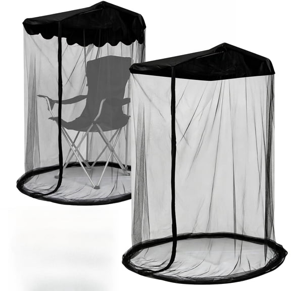 63" H Canopy Chair Mosquito Net, Mosquito Mesh Chair Net with Waterproof Roof and Zipper Opening, Mosquito Net Chairs Cover for Outdoor Hiking Hunting Fishing Camping, Excluding Chairs
