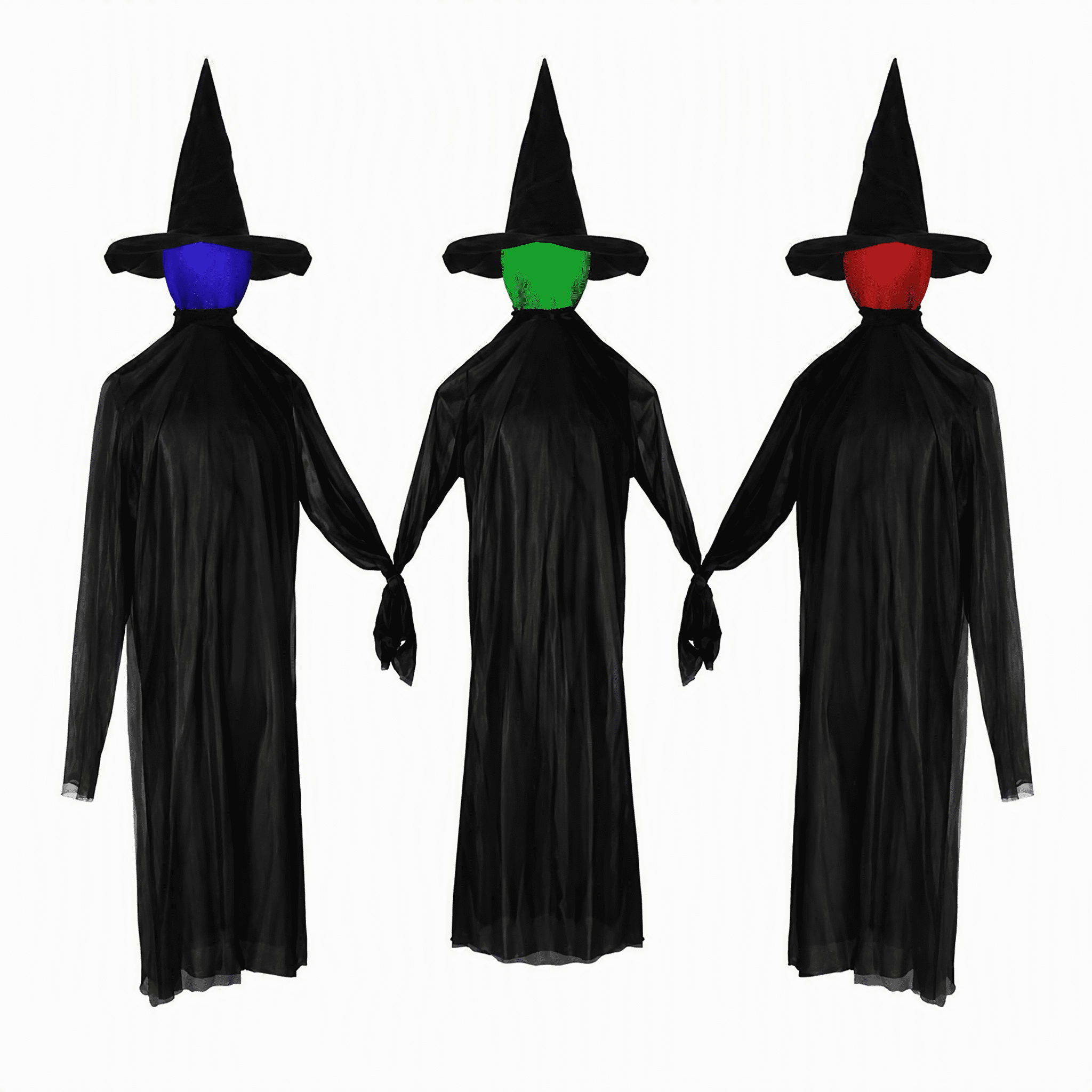 63" Halloween Standing Decoration, LED Lighted Head & Scary Sounds, Weather-Resistant Synthetic Fiber for Yard/Garden