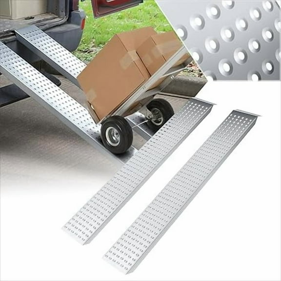 63" Heavy-Duty A3 Versatile Loading Ramp for Dolly, Bike, Motorbike, ATV, & Various Applications, Capacity 880 lbs per Pair CAAP-TOLS-LRAMP-SL