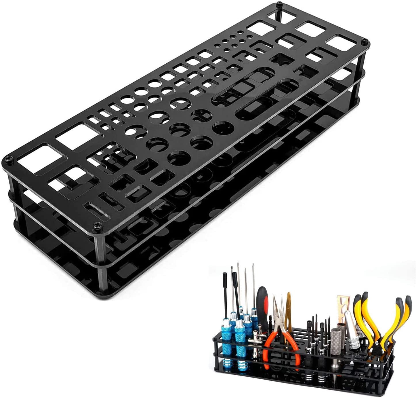63 Holes Screwdriver Storage Rack, Organizers, Portable Tool Box ...