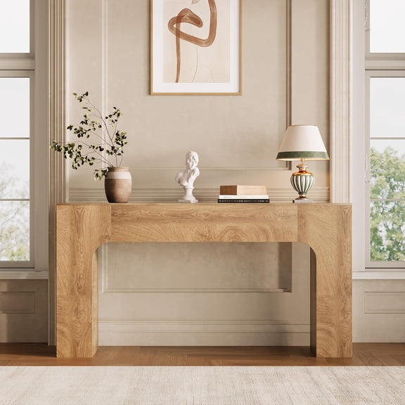 63 In Slim Console Table for Entryway Farmhouse Narrow Hallway Table Behind Sofa