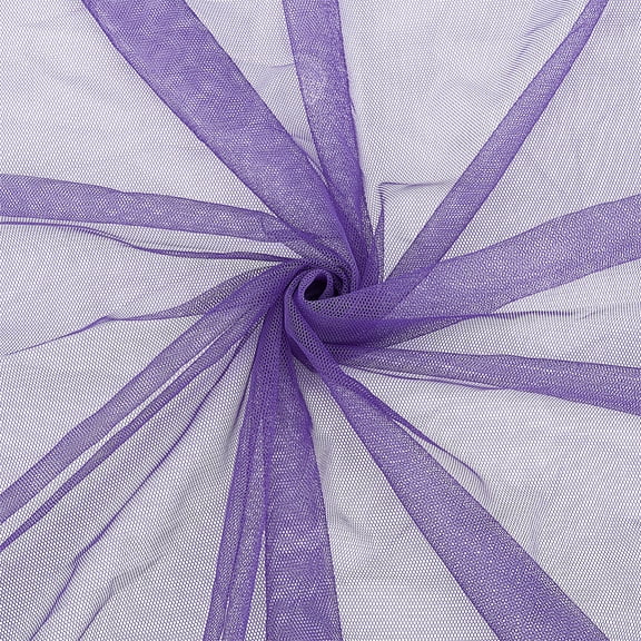63 Inch Dark Purple Netting Mesh Fabric by The Yard Soft Polyester Mosquito Cloth Voile Solid Gauze Sheer Tulle Breathable Fabrics