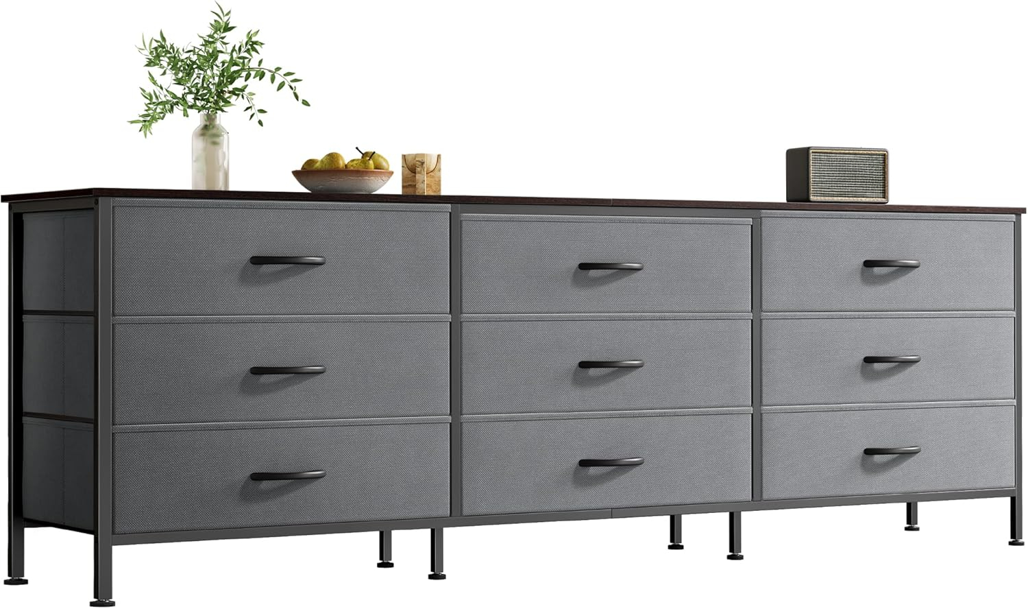 63 Inch Dresser for Bedroom, Dresser for Closet with 9 Drawers, Large ...
