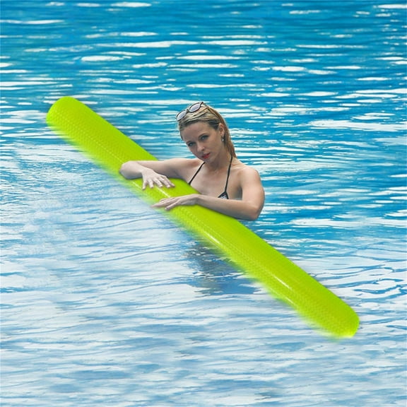 63-Inch Extra Long Pool Noodles with Holographic Glitter - Pink (Single Pack) - Shiny, Large, Inflatable Floating Mesh Tube for Adult Pool Parties & Beach Fun