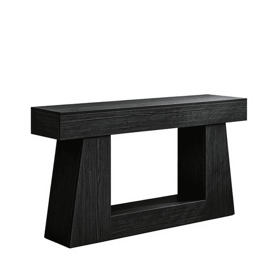 63 Inch Farmhouse Console Table, Narrow 2-Tier Storage Sofa Table, Engineered Wood Accent Table 250 lbs Capacity for Entryway Hallway Living Room
