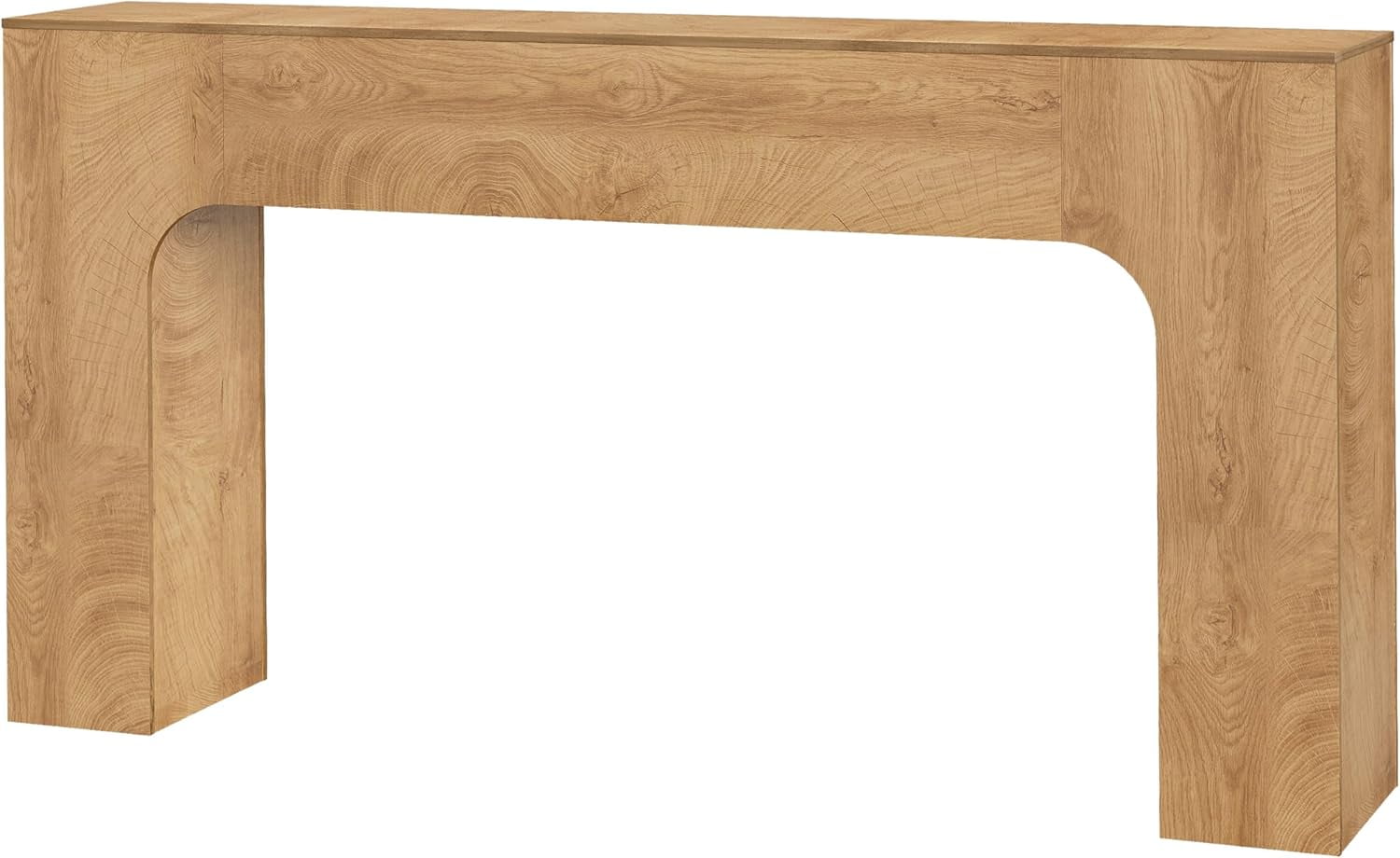63 Inch Farmhouse Long Console Table, Wooden Sofa Table for Behind Couch, Entryway Furniture for Living Room or Hallway, Foyer Accent in Ring Oak