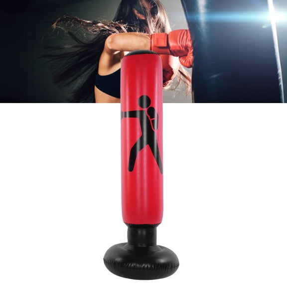 63 Inch Inflatable Boxing Pole, 63 Inch Punching Bag for Kids Kickboxing Stand with Thickened PVC Indoor Outdoor Training for Karate Taekwondo Boxing MMA