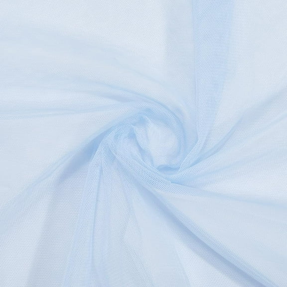 63 Inch Light Blue Netting Mesh Fabric Polyester Breathable Mosquito Cloth by The Yard Soft Voile Solid Sheer Tulle Fabrics DIY