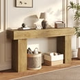 thumbnail image 1 of Doubleslee 63 Inch Long Console Table, Farmhouse Wood Entryway Table Behind Couch, Industrial Hallway Accent Table for Living Room（Natural), 1 of 8