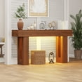 thumbnail image 1 of 63-Inch Long Console Table with Sensor Light, Farmhouse Entryway Table, Wooden Rectangular Sofa Table Behind Couch for Entrance, Hallway, Living Room, 1 of 8