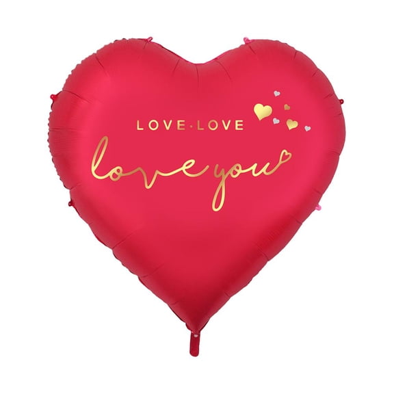63 Inch Oversized Love You Aluminum Foil Heart Balloon – Reusable Giant Red Love Balloon for Valentine‘s Day, Wedding, Anniversary & Proposal Decor, Photo Backdrop & Party Decoration