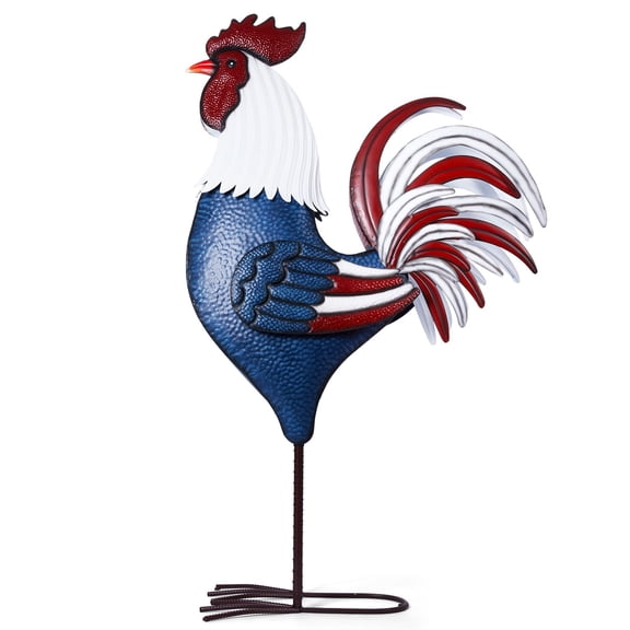 63 Inch Patriotic Rooster Garden Statue