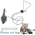 thumbnail image 1 of 63 Inch Self-Play Hanging Door Retractable Scratching Rope with Mouse Toy - Interactive Cat Entertainment - Energy Consumption and Furniture Protection, 1 of 9