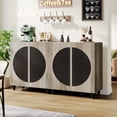 thumbnail image 1 of 63-Inch Sideboard Buffet Cabinet with Storage, Kitchen Buffet Storage Cabinet with Adjustable Shelf, 1 of 6