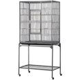thumbnail image 2 of Mcage 3-Tier Large Metal Cage For Guinea Pig, Chinchilla, Ferret, Rat, Mice – Black, 169 Model, Pet Supply 2 of 4