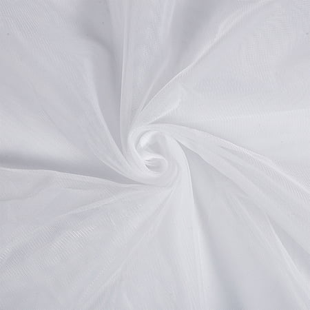 63 Inch x 5 Yard Polyester Tulle Fabric White Fine Mesh Fabric Tulle Ribbon Netting DIY