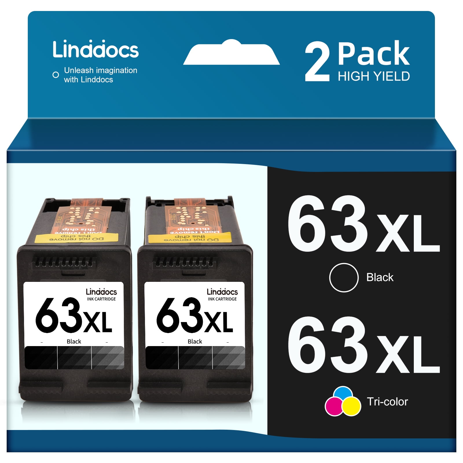 63 Ink for HP 63XL Black Ink Cartridge Printer Ink HP 63 Work with HP