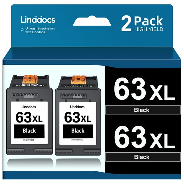 63 Ink for HP 63XL Black Ink Cartridge Printer Ink HP 63 Work with HP